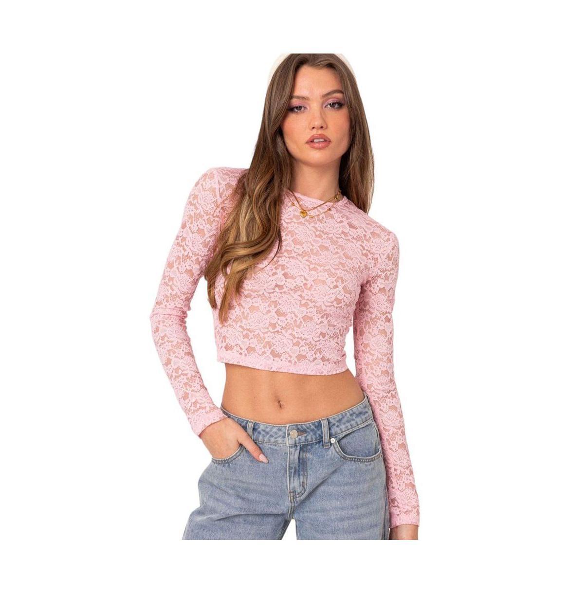 Womens Estella sheer lace top Product Image