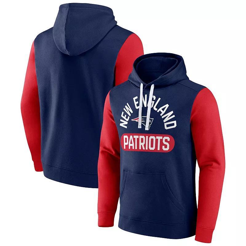 Mens Fanatics Navy New England Patriots Extra Point Pullover Hoodie Product Image