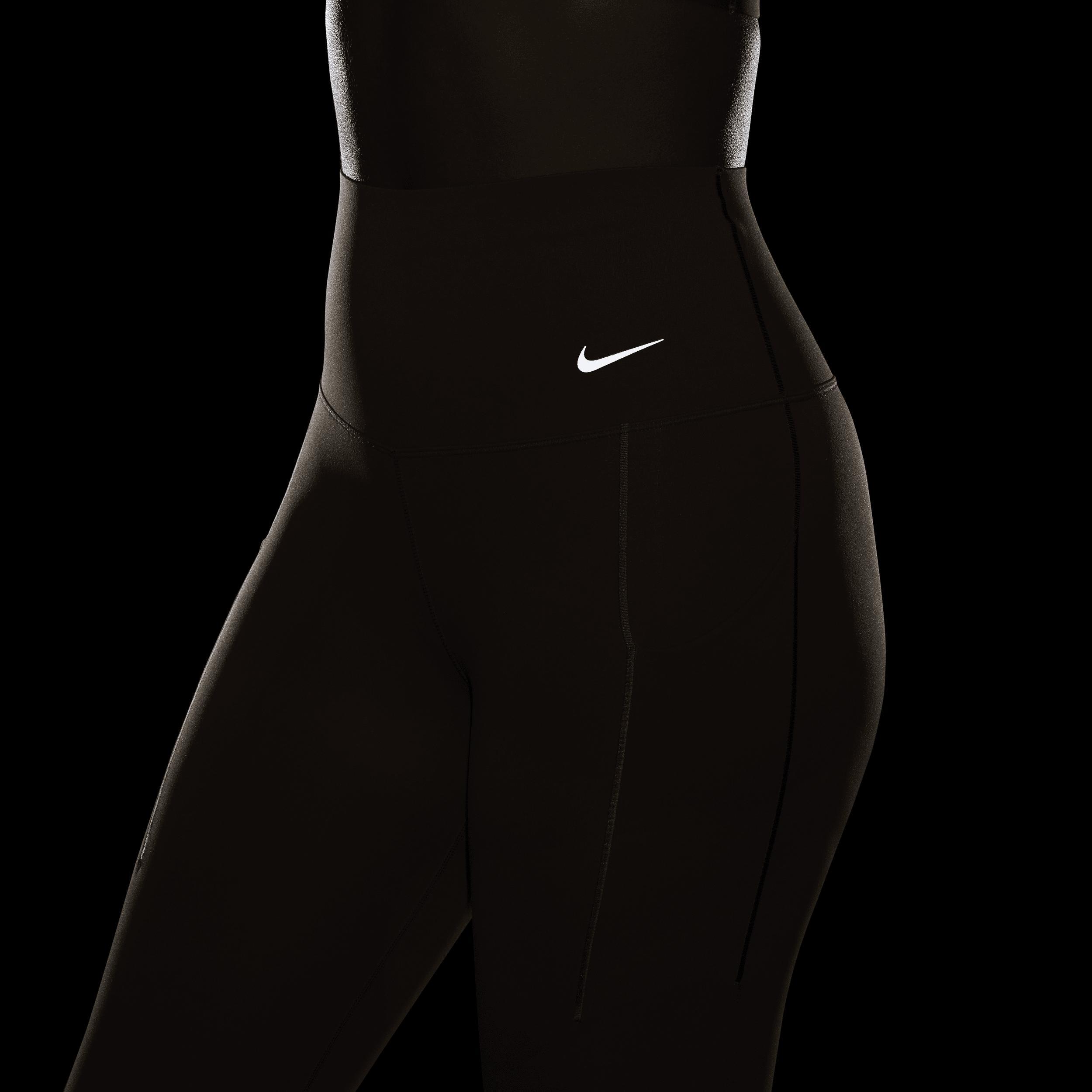 Nike Womens Nike Universal High Rise DF 7/8 Tight - Womens Lt British Tan/Black Product Image