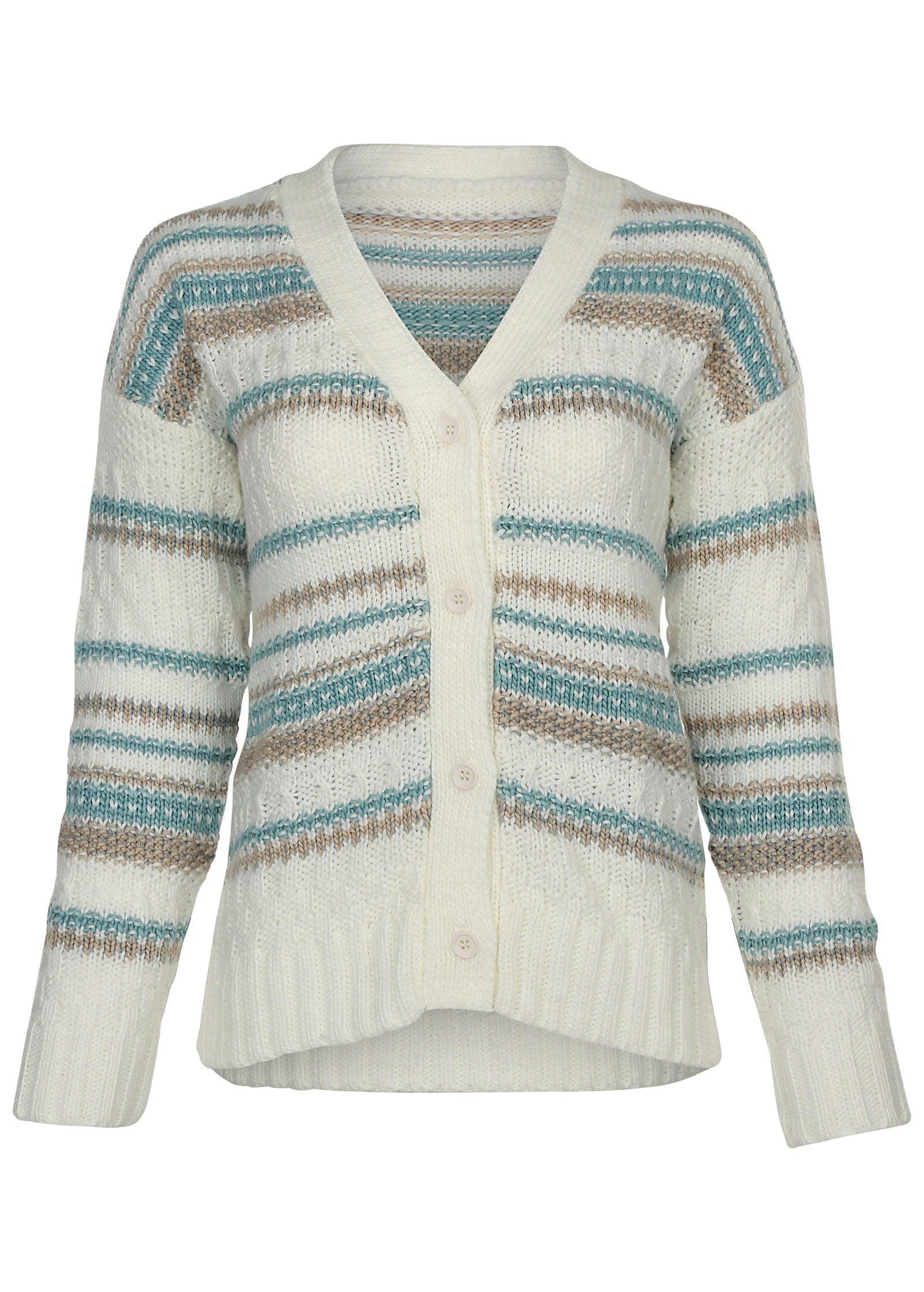 Stripe Cardigan - Light Blue Stripes Product Image