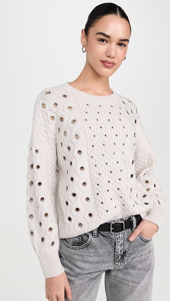 rag & bone Kat Grommet Cable Crew Pullover | Shopbop Product Image