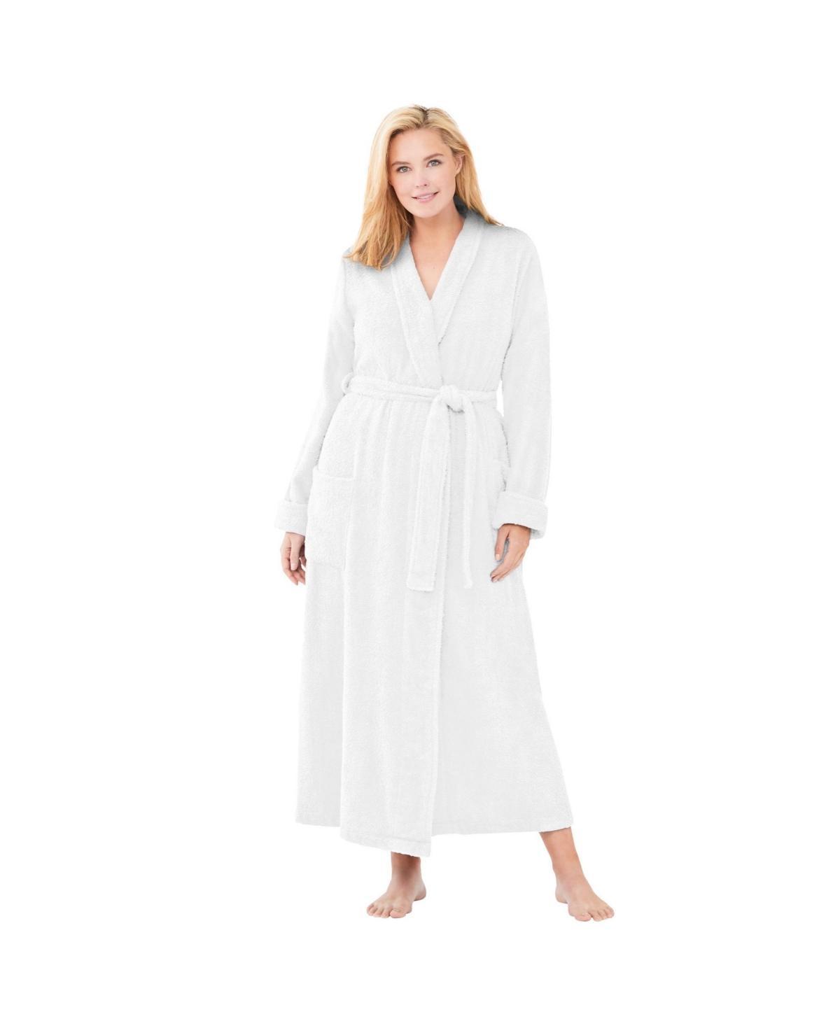 Dreams & Co. Womens Long Terry Robe Product Image