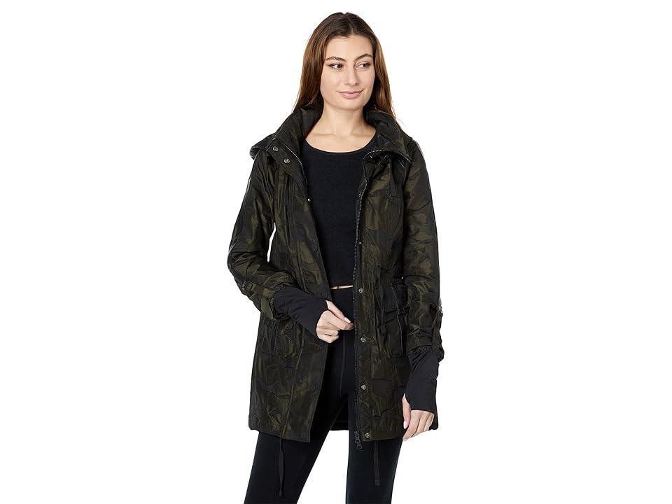 Blanc Noir Camo Anorak Jacket (Olive Camo) Women's Coat Product Image