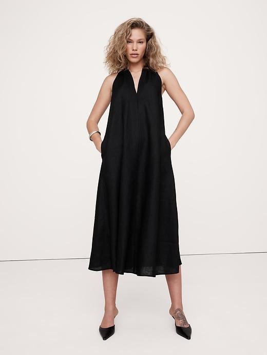 Pauline Linen Midi Dress Product Image