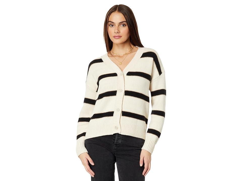 Splendid Kendall Stripe Cardigan (Oat Stripe) Women's Sweater Product Image