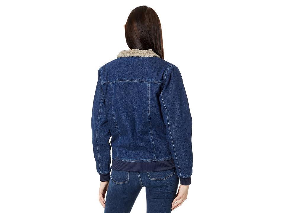 Carhartt Relaxed Fit Denim Sherpa-Lined Jacket (Beech) Women's Clothing Product Image