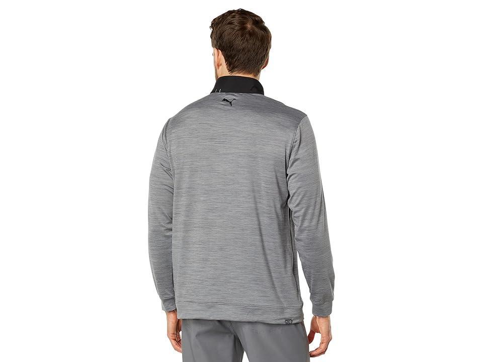 PUMA Golf Cloudspun Color-Block 1/4 Zip (Puma Black/Quiet Shade Heather) Men's Clothing Product Image