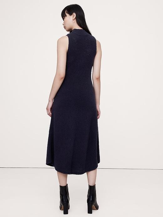 Merino-Blend Mock-Neck Midi Sweater Dress Product Image