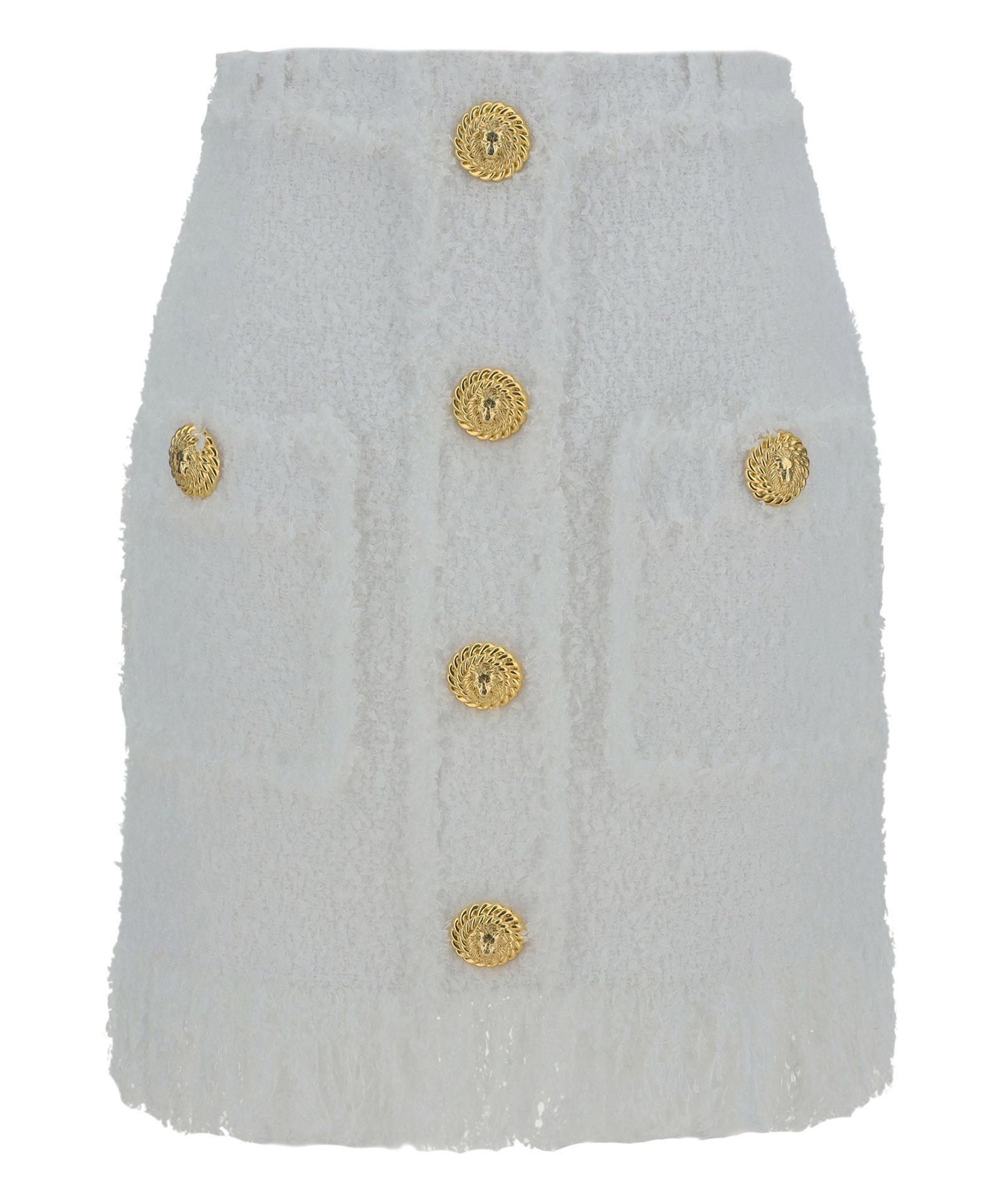 BALMAIN Mini Skirt In White Product Image