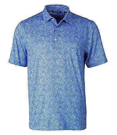 Cutter  Buck Pike Short-Sleeve Constellation-Printed Stretch Polo Shirt Product Image