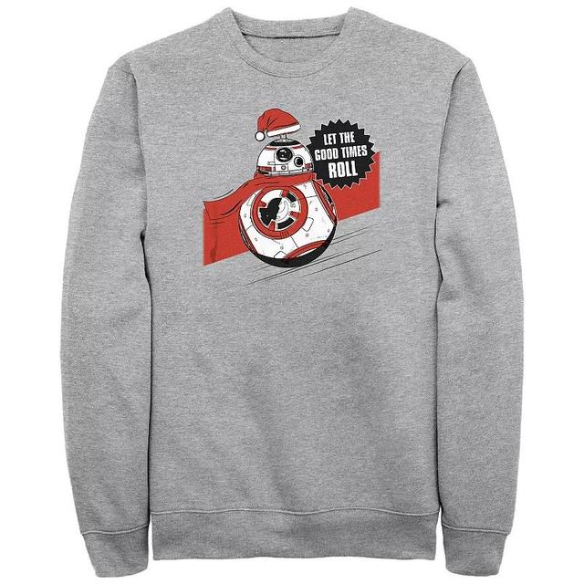 Big & Tall Star Wars BB-8 Let The Good Times Roll Graphic Tee, Mens Athletic Grey Product Image