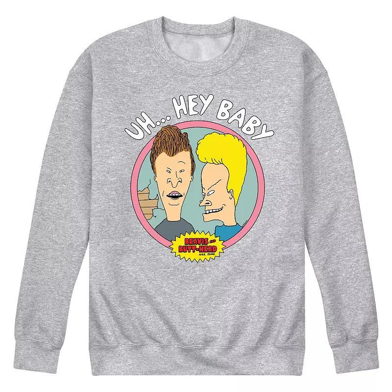 Mens Beavis & Butthead Uh... Hey Baby Fleece Sweatshirt Product Image