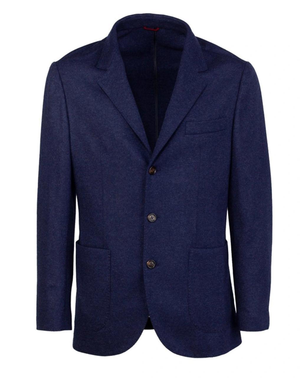 Single Breasted Tailored Blazer In Blue Product Image