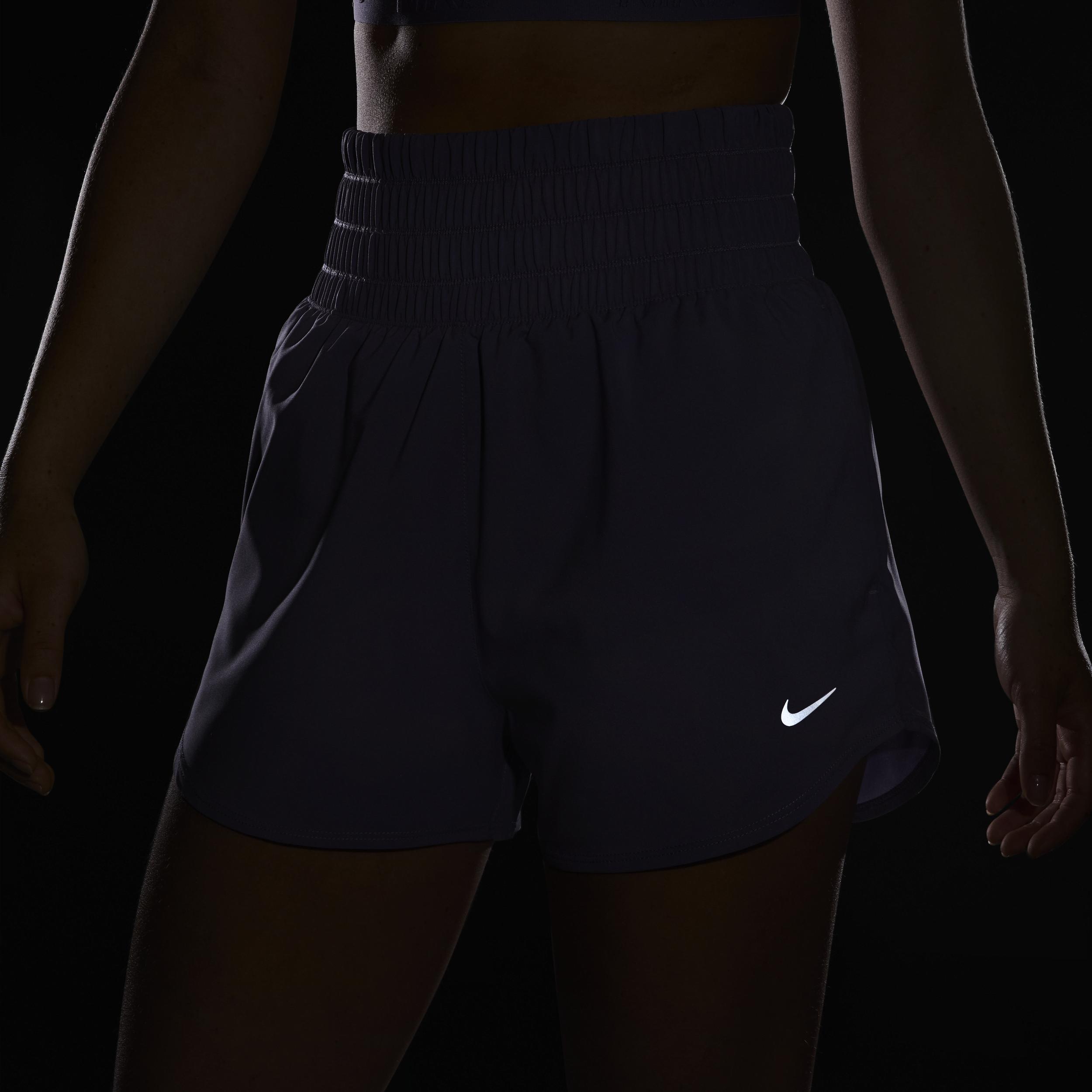 Nike Womens One Dri-FIT Ultra High-Waisted 3 Brief-Lined Shorts Product Image