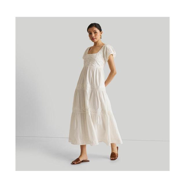 Womens Puff Sleeve Tiered Maxi Dress Product Image