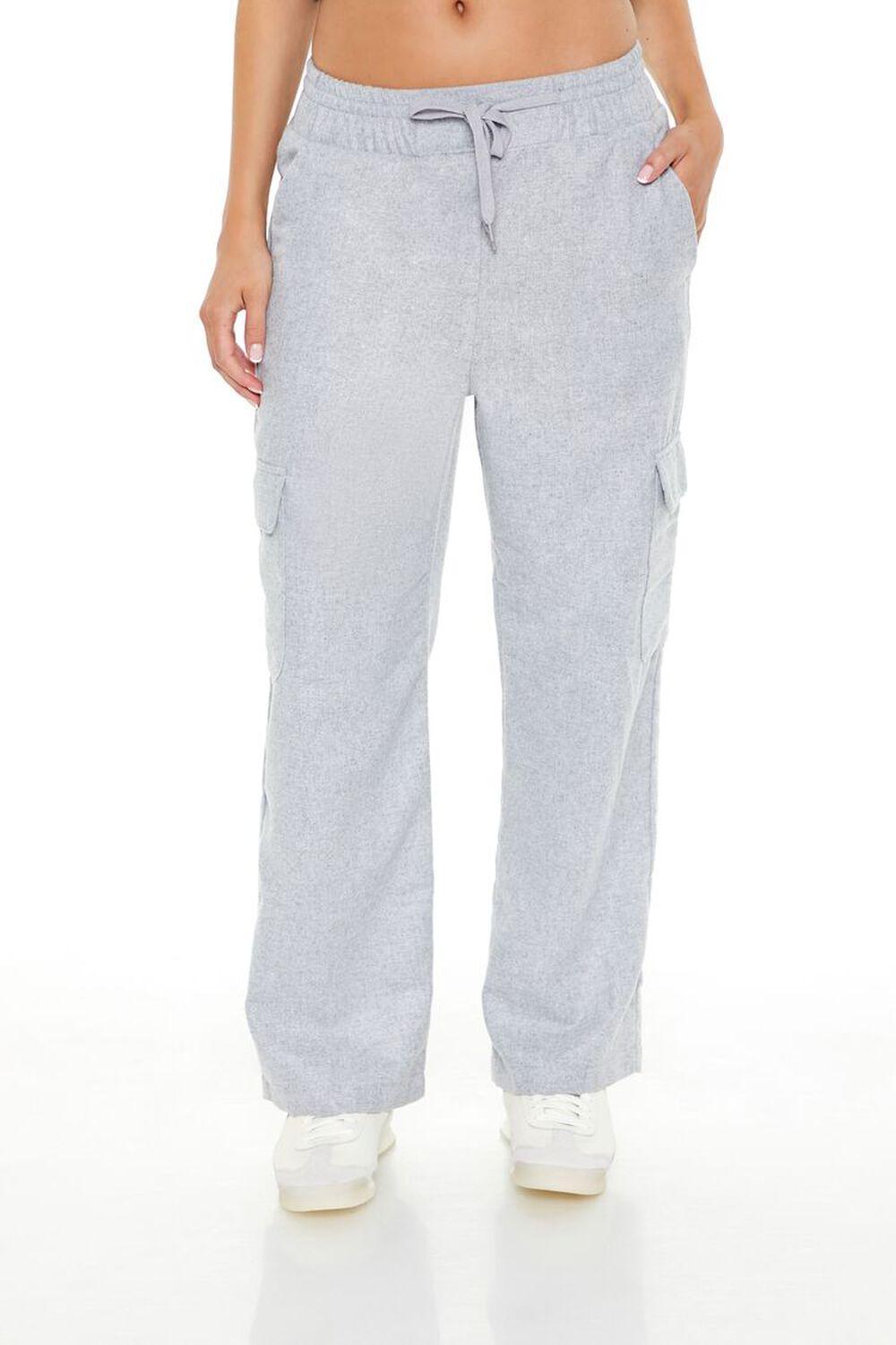 Mid-Rise Drawstring Cargo Pants | Forever 21 Product Image