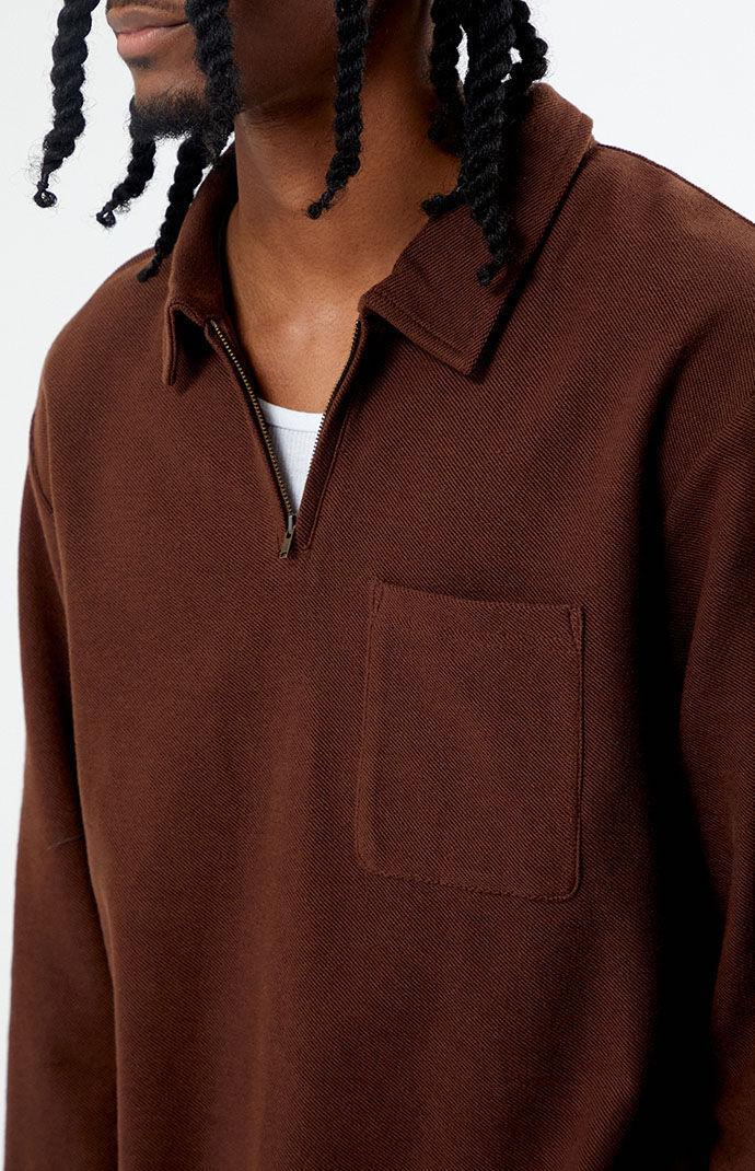 Rhythm Men's Reverse Terry Quarter Zip Sweatshirt Product Image