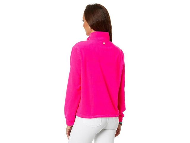 Lilly Pulitzer Noreen Fleece Pullover Palms) Women's Jacket Product Image