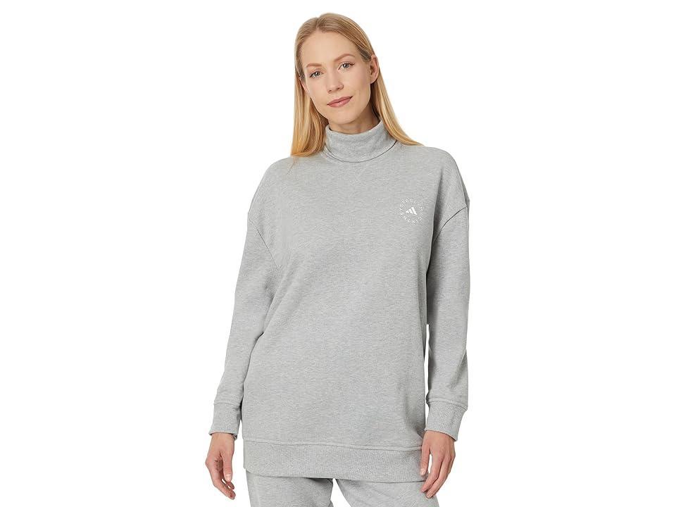 adidas by Stella McCartney adidas by Stella McCartney Highneck Sweatshirt IW6336 (Grey) Women's Sweatshirt Product Image