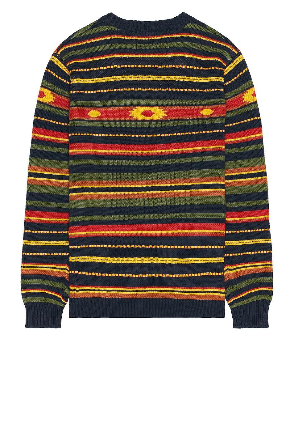 Schott NYC Multistripe Sweater in Green Product Image