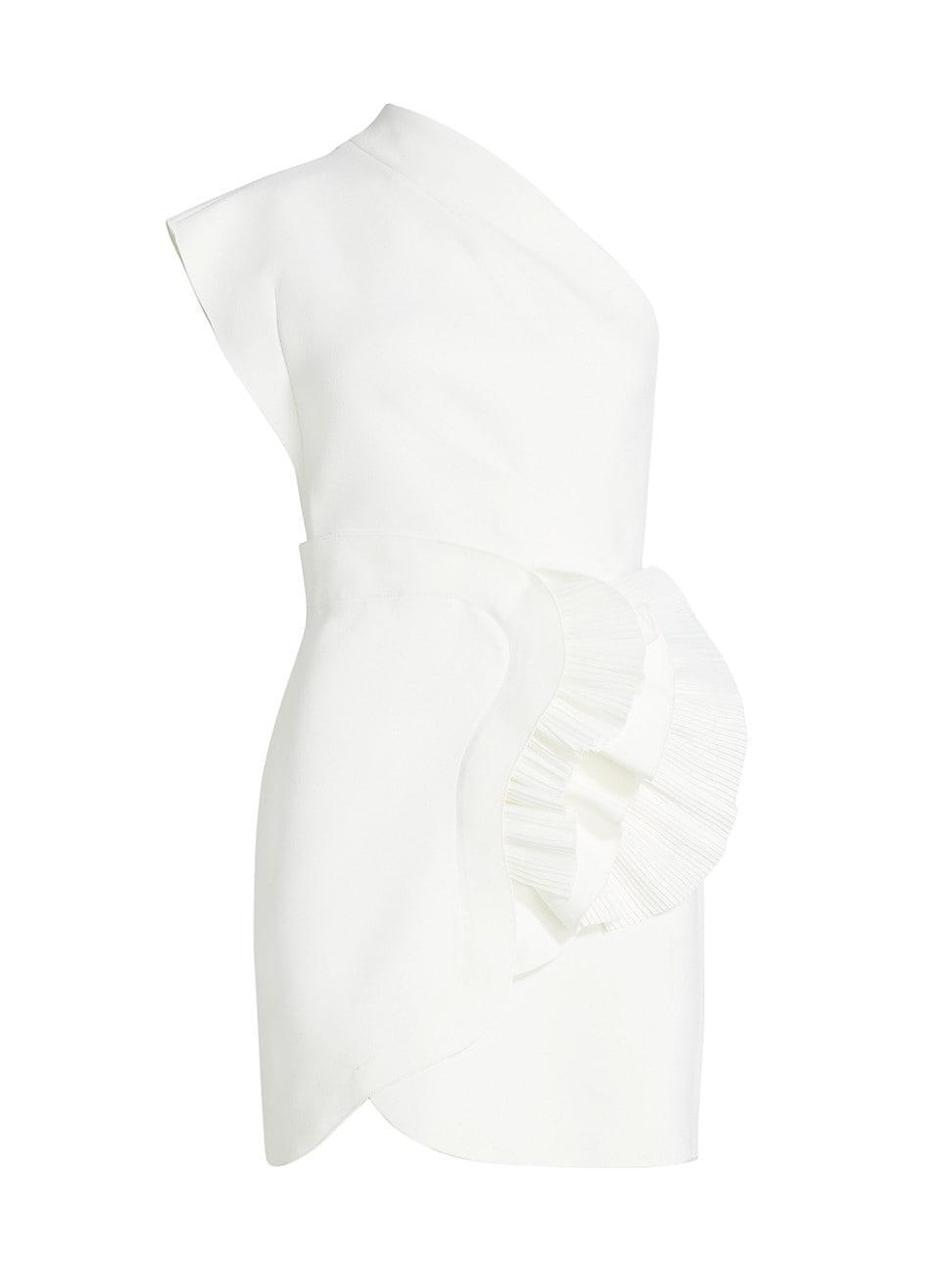 Womens Webster One-Shoulder Ruffled Minidress Product Image