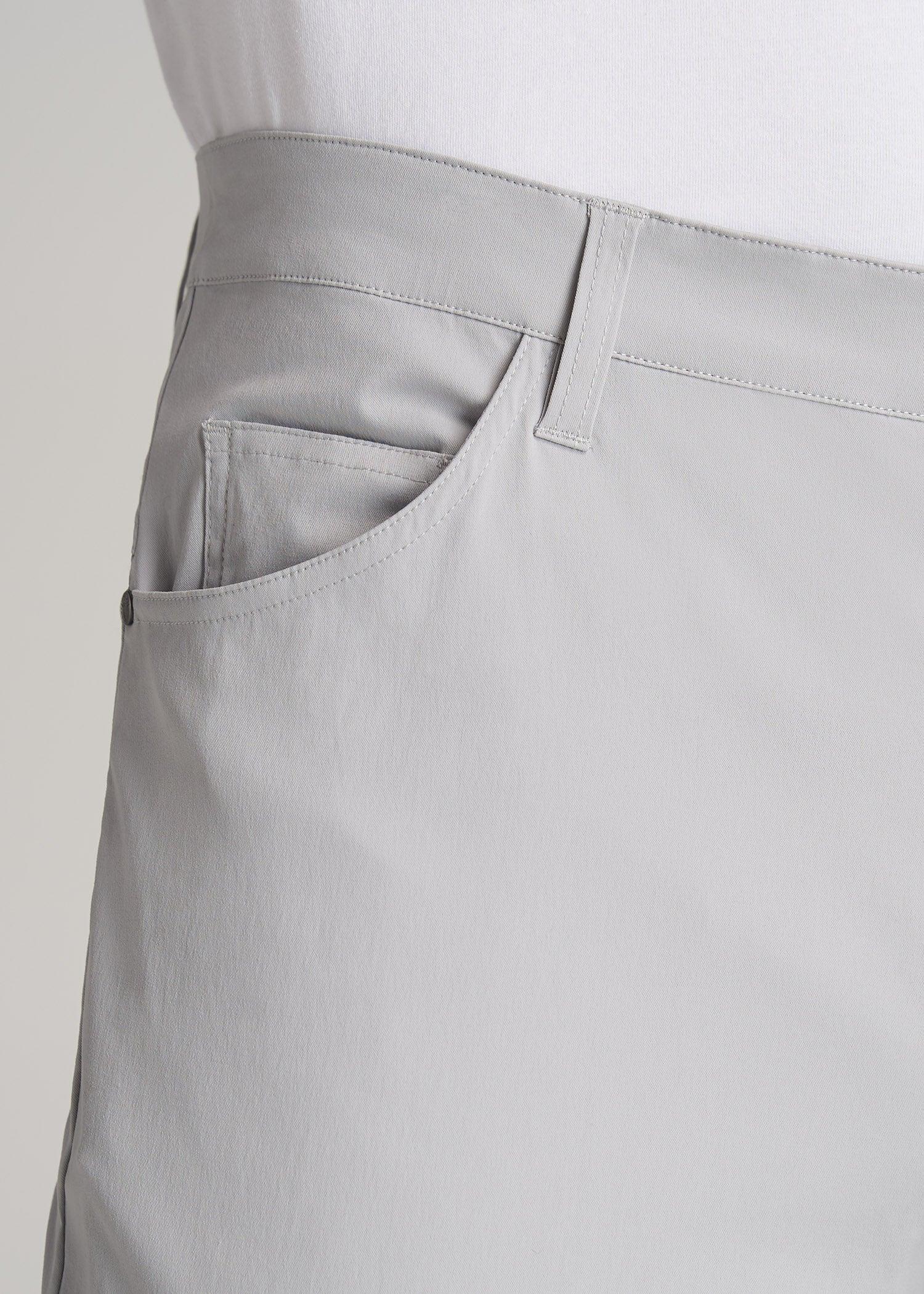 TAPERED-FIT Traveler Pants for Tall Men in Light Grey Male Product Image