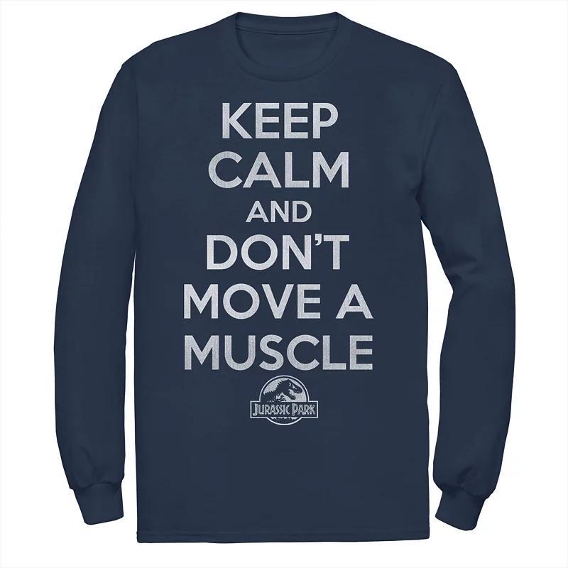 Mens Jurassic Park Keep Calm & Dont Move Long Sleeve Tee Product Image