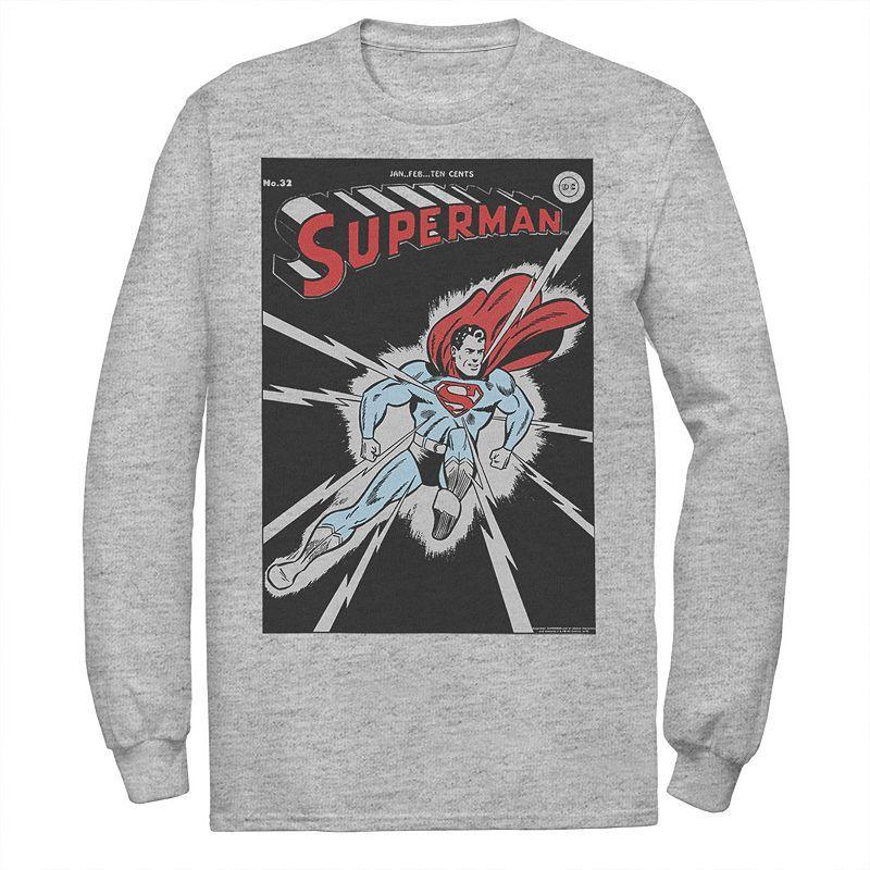 Mens DC Comics Superman No. 32 Comic Cover Poster Long Sleeve Tee Product Image