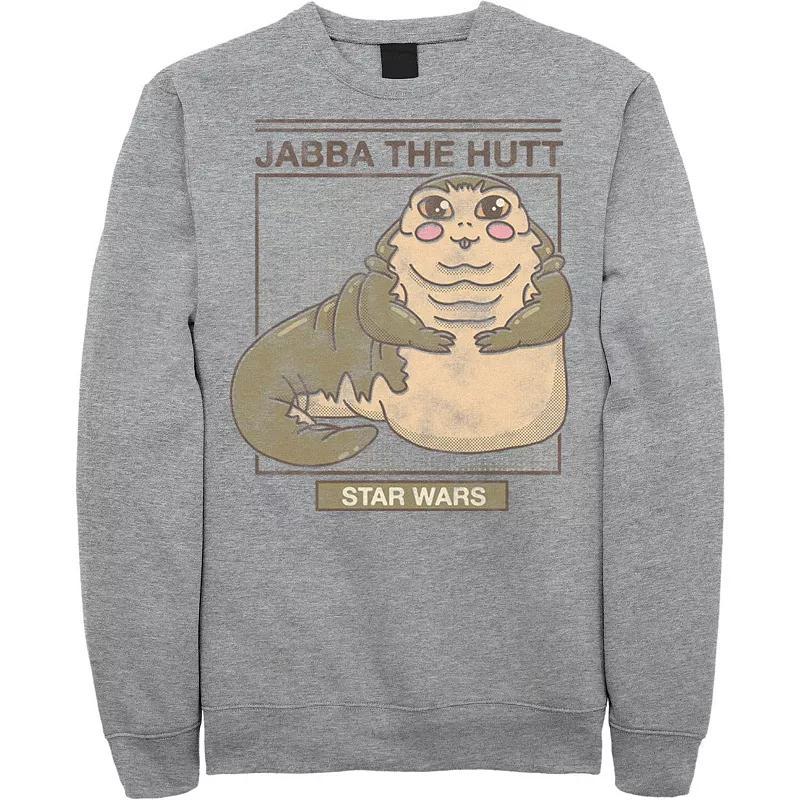 Mens Star Wars Jabba The Hutt Cartoon Cute Portrait Grid Sweatshirt Product Image