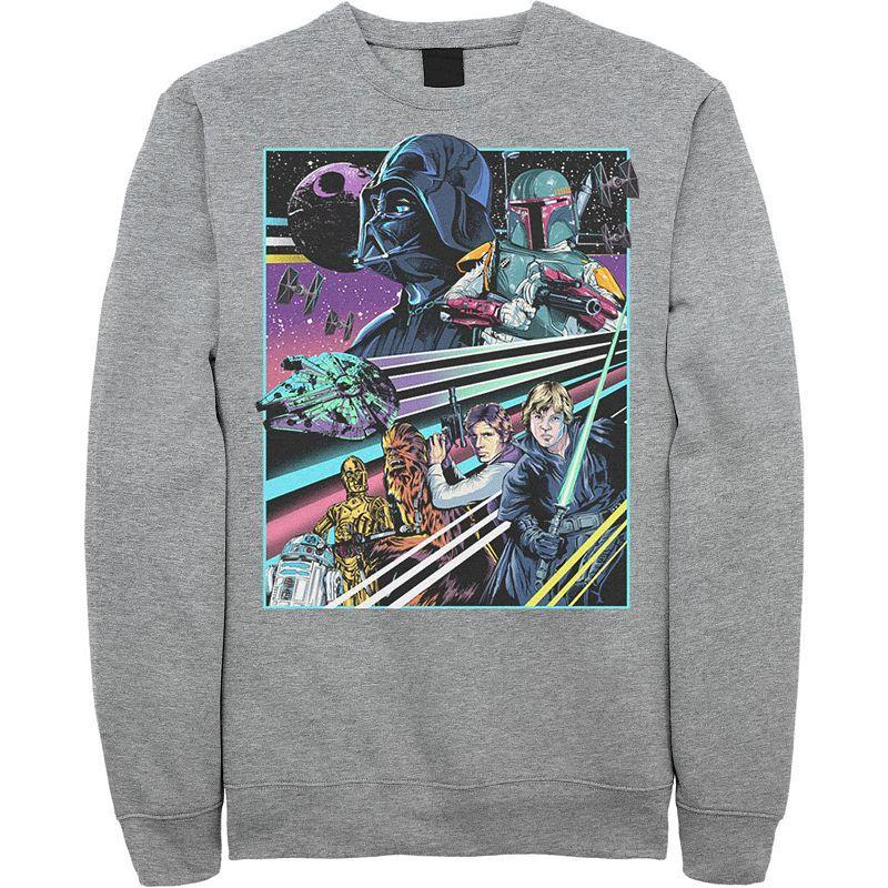 Mens Star Wars Neon Rebel Alliance Poster Sweatshirt Product Image