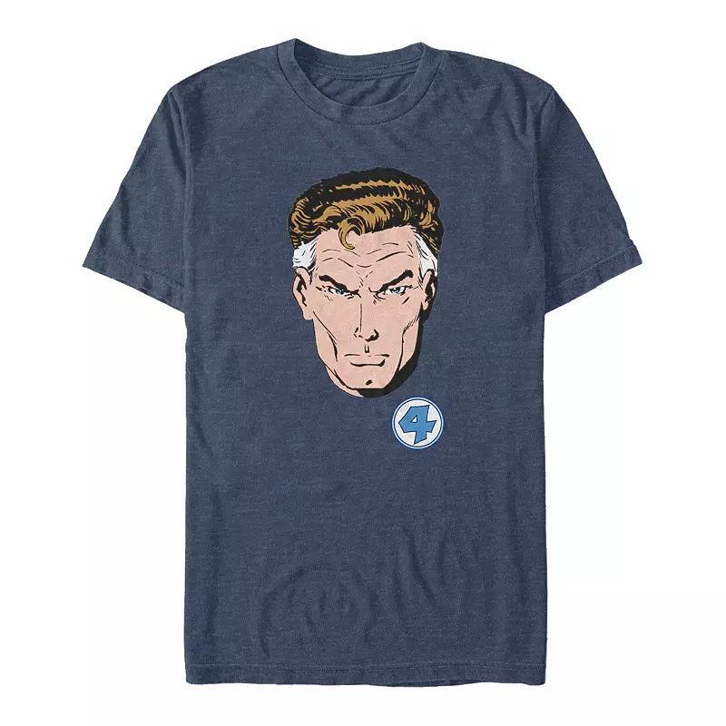 Big & Tall Marvel Fantastic Four Mr. Fantastic Face Graphic Tee, Mens Navy Grey Product Image