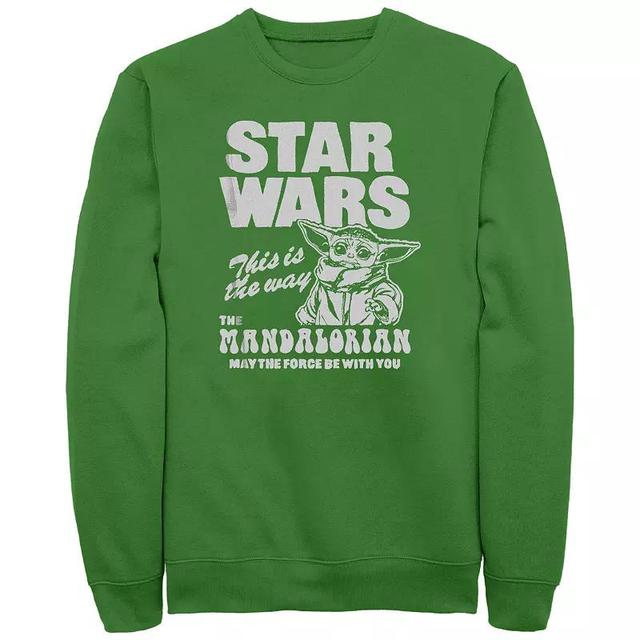 Mens The Mandalorian Grogu May The Force Be With You Graphic Fleece Product Image