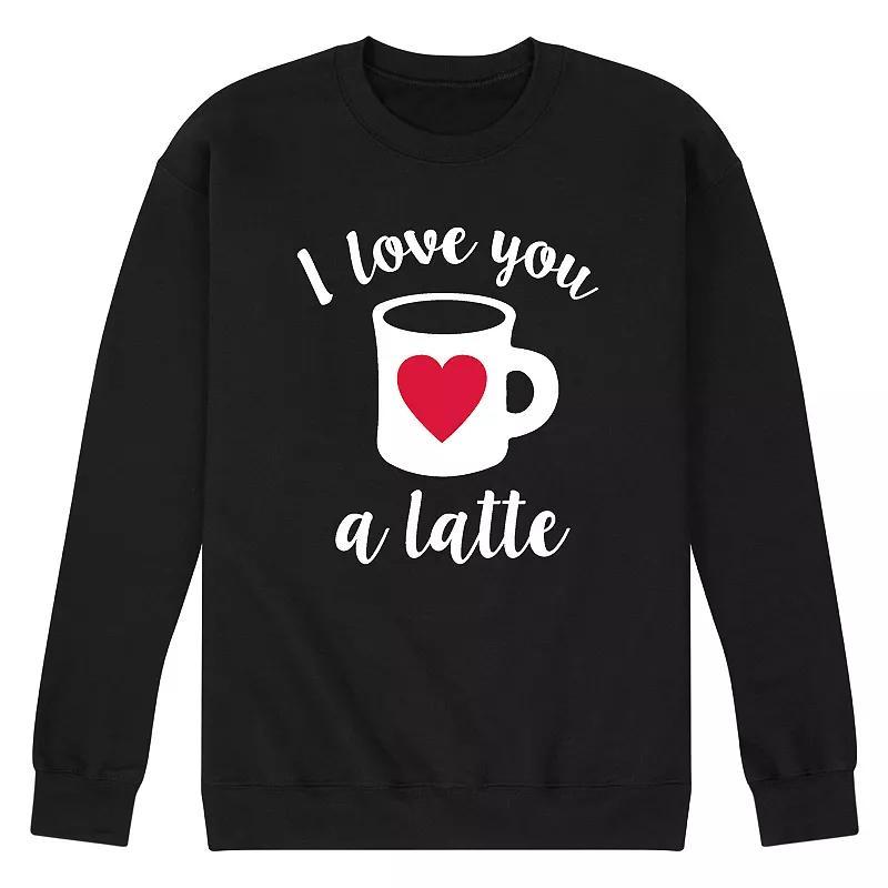 Mens Love You A Latte Sweatshirt Blue Product Image