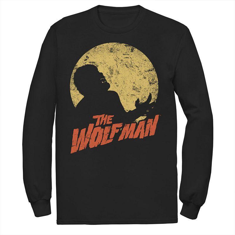 Mens Universal Monsters The Wolfman Moonlit Silhouette Long Sleeve Tee Product Image