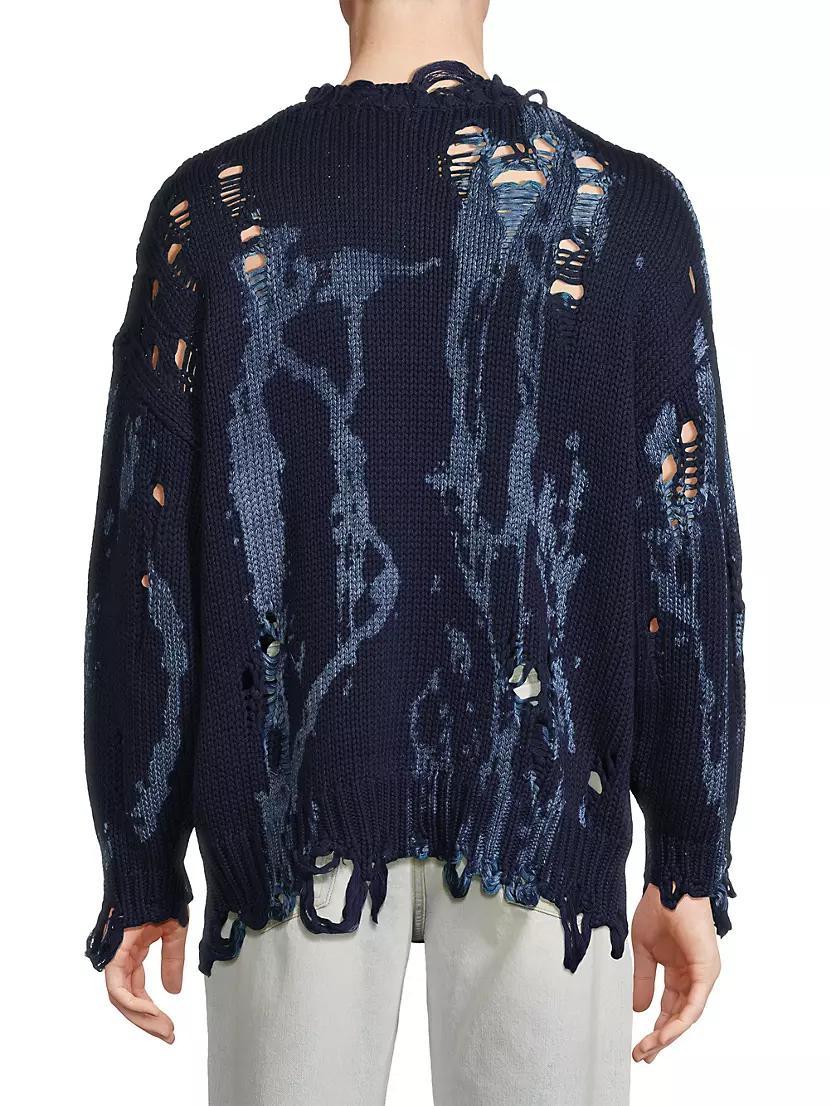 Distressed Cotton Oversized Sweater Product Image