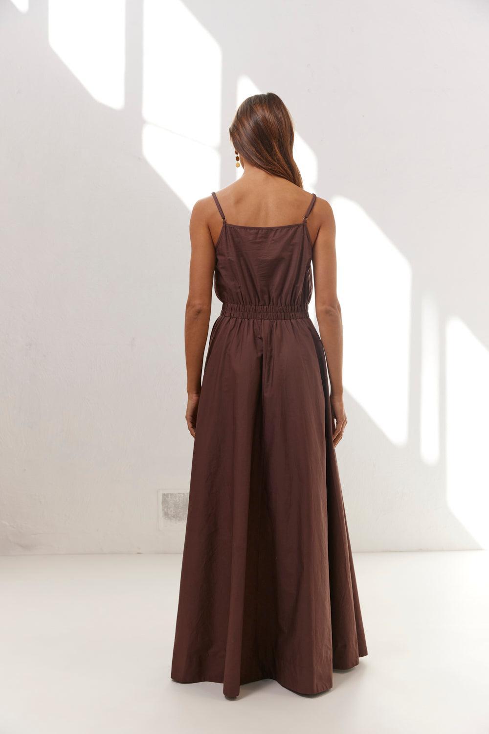 Lou Maxi Dress Chocolate Product Image