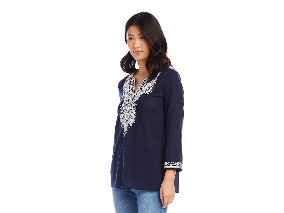 Karen Kane Embroidered Tunic 2) Women's Clothing Product Image