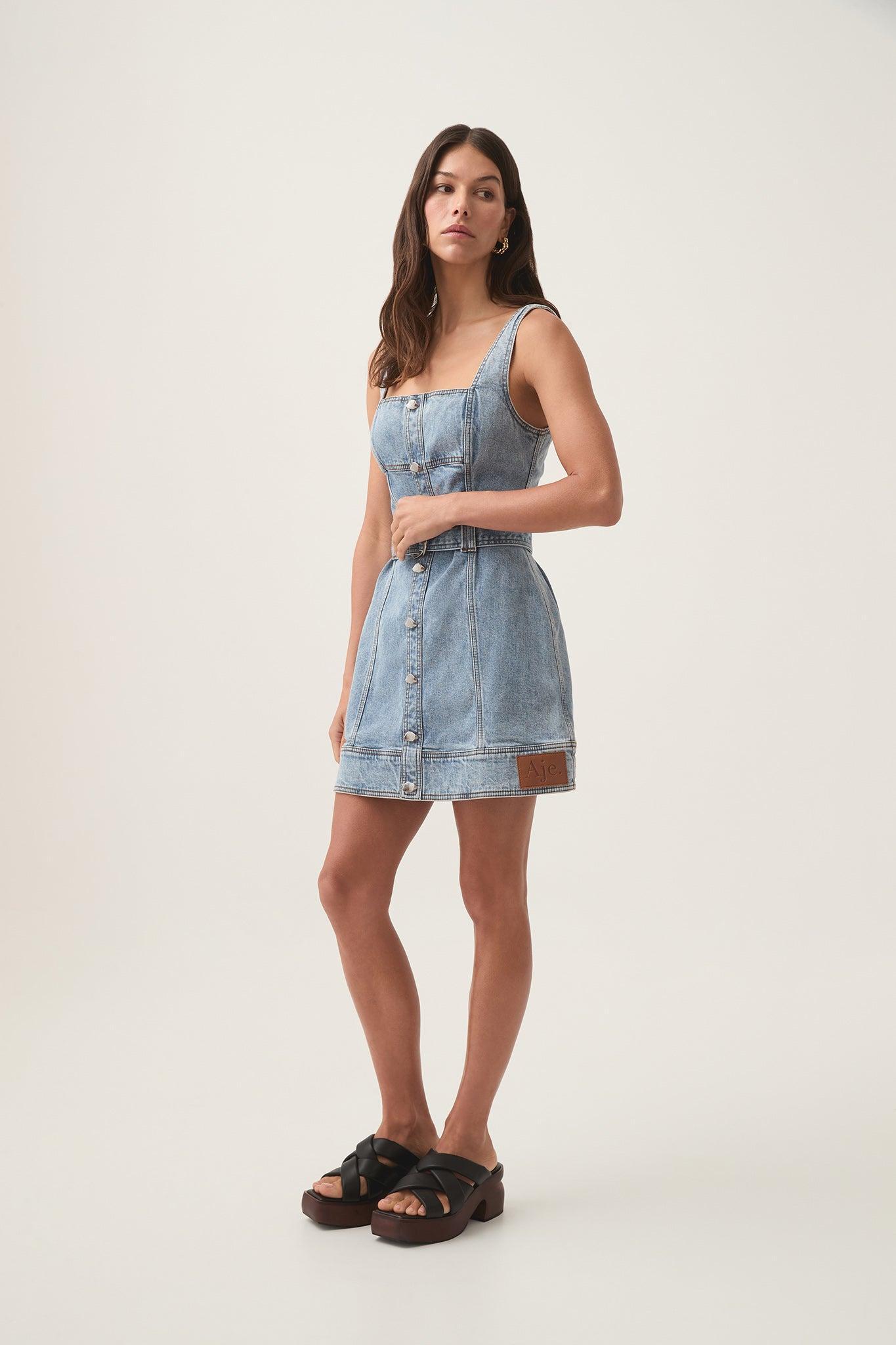 Zariah Denim Mini Dress Product Image