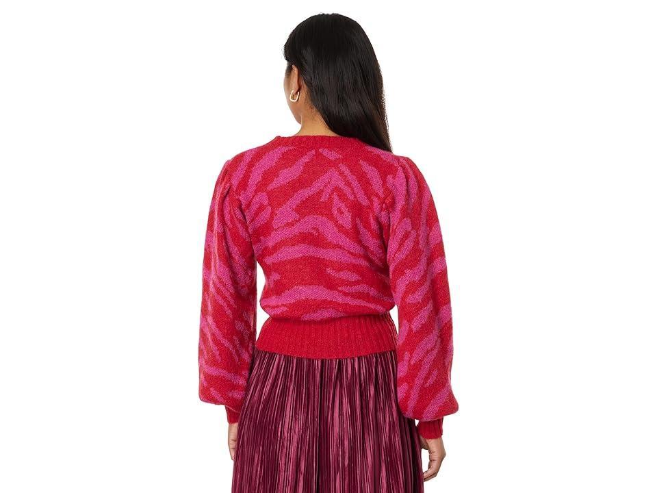 en saison Mavis Sweater Top (Raspberry) Women's Clothing Product Image