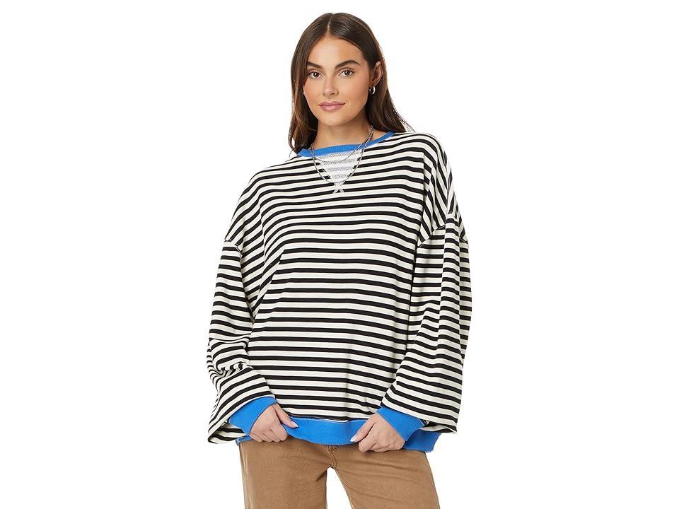 Classic Striped Oversized Crewneck by Free People Product Image