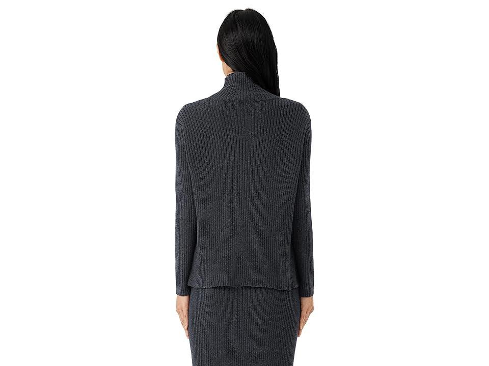 Eileen Fisher Turtleneck (Charcoal) Women's Sweater Product Image