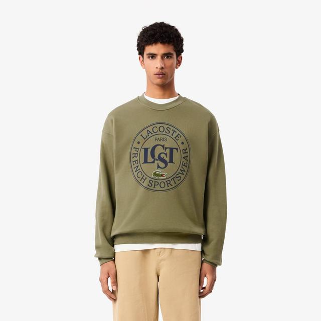 Loose Fit Printed Fleece Sweatshirt Product Image