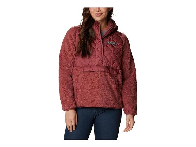 Columbia Sweet View Fleece Hooded Pullover (Beetroot) Women's Clothing Product Image