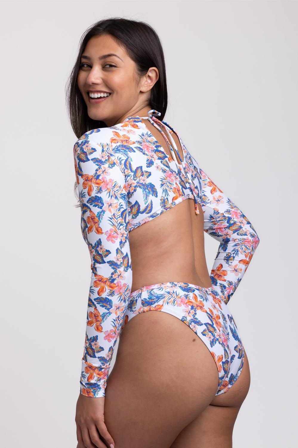 Sabrina Long Sleeve Surf One Piece - Flora Tiki Female Product Image