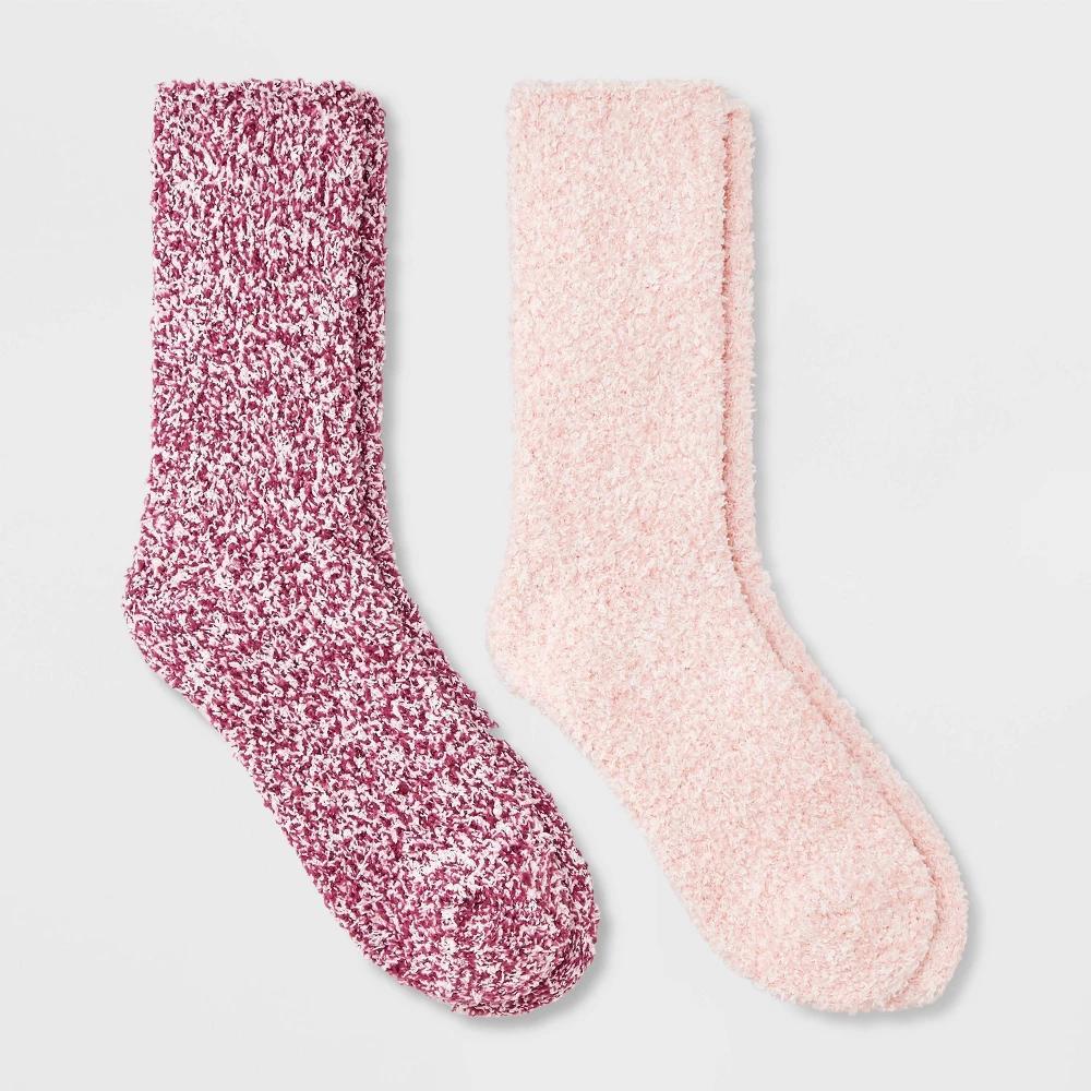 Womens Marled 2pk Cozy Crew Socks - Auden 4-10 Product Image