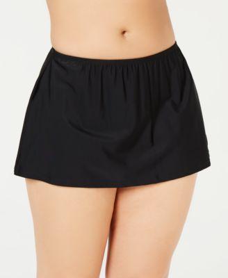 Island Escape Plus Size Swim Skirt, Created for Macys Product Image