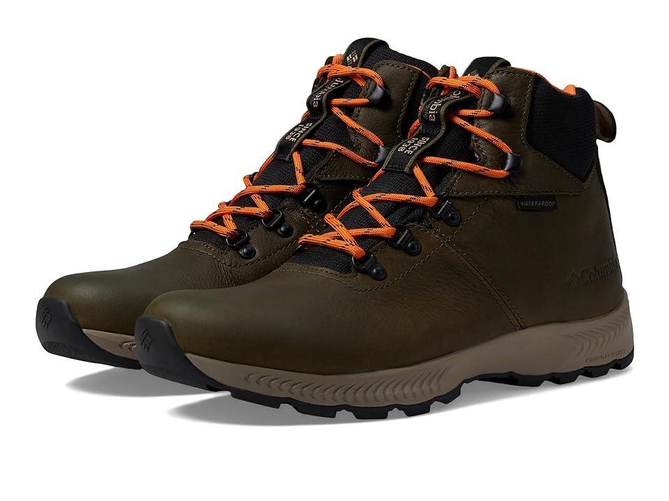 Columbia Landroamer Explorer Waterproof (Peatmoss/Bright Orange) Men's Shoes Product Image