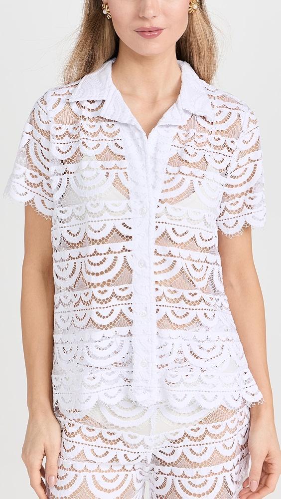 PQ Swim Lace Button Top | Shopbop Product Image