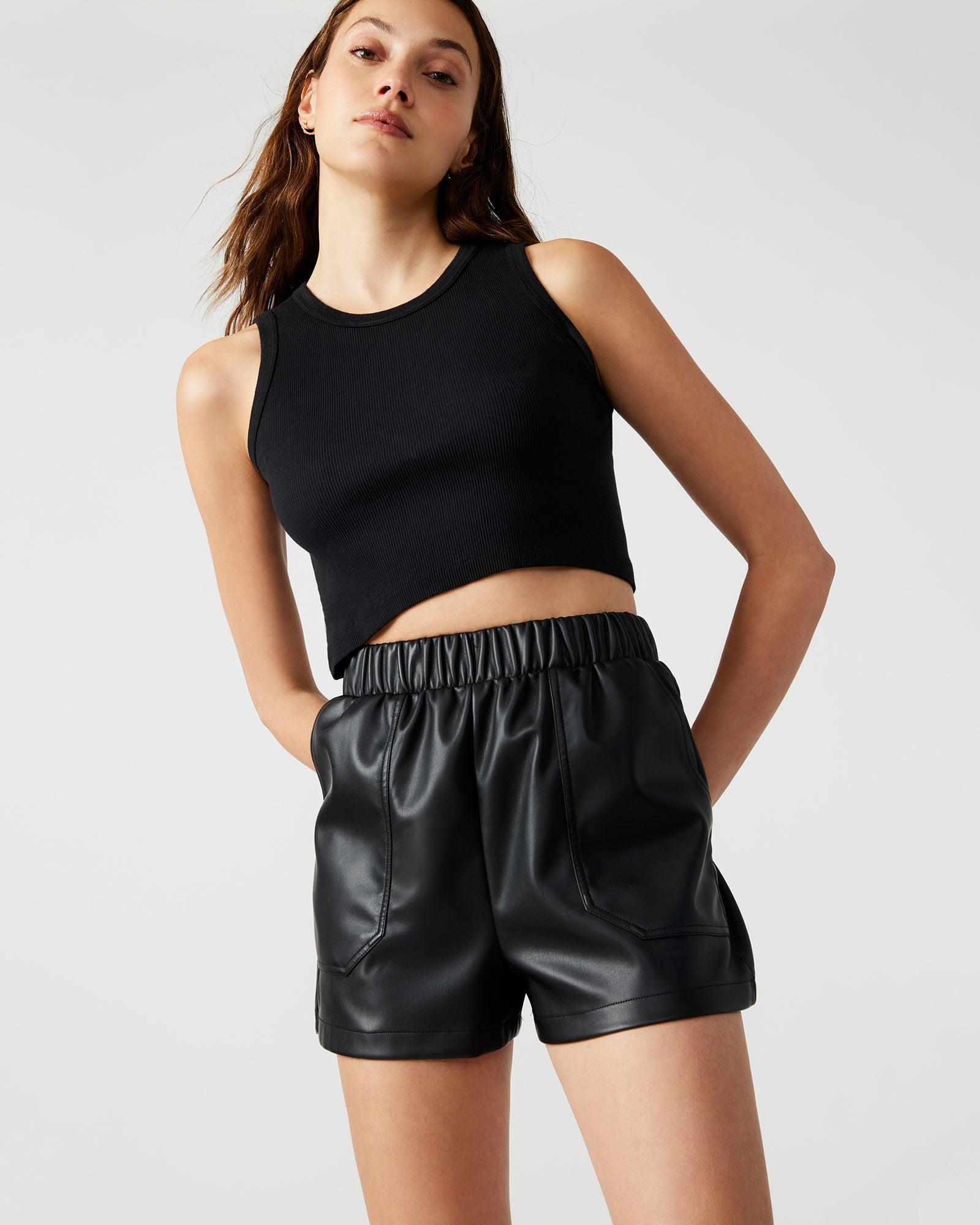 FAUX THE RECORD SHORT BLACK Female Product Image