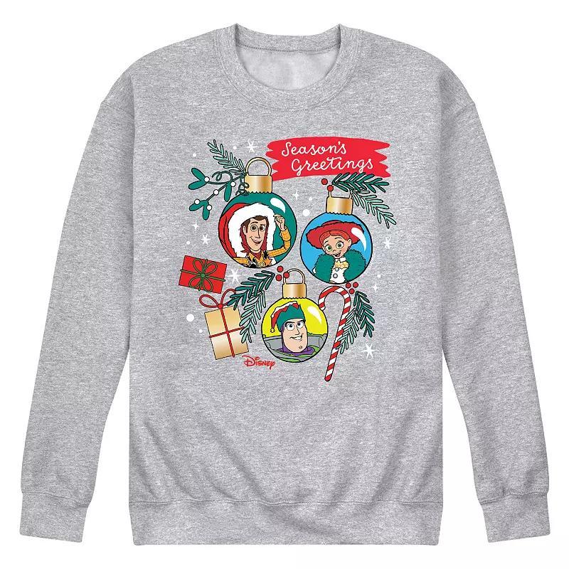 Disney / Pixars Toy Story 4 Mens Seasons Greetings Fleece Sweatshirt Blue Product Image